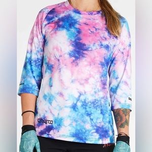 Dharco Women’s 3/4 MTB jersey -  Large tie dye